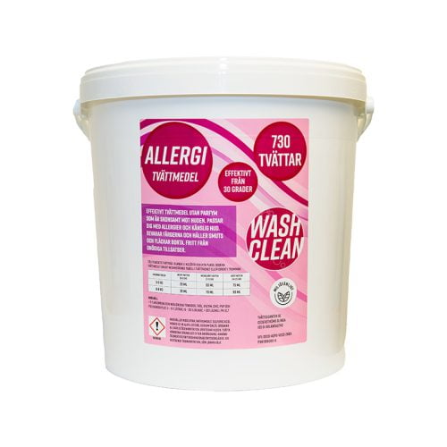 Washclean Allergitvättmedel 730 tvättar
